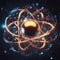 Into the Quantum Realm: a Spinning Atom\\\'s Nucleus Up Close, Generative AI