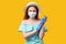 Quarantine fashion pandemic hygiene woman mask