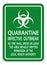 Quarantine Infective Outbreak Sign Isolate on transparent Background,Vector Illustration