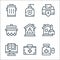 Quarantine line icons. linear set. quality vector line set such as medicine, first aid kit, cleaning, stay at home, cooking,