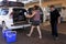 Quarantine Officer searching for fresh food in a vehicle in Western Australia Quarantine Checkpoint