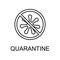 quarantine outline icon. Element of data protection icon with name for mobile concept and web apps. Thin line quarantine icon can