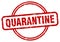 quarantine stamp. quarantine round vintage grunge label.