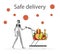 Quarantine Virus Online Order Safe delivery Robot