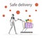 Quarantine Virus Online Order Safe delivery Robot