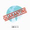 Quarantined planet. Quarantine. Warning inscription biological hazard risk logo symbol.