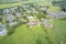 Quarriers Village countryside rural village aerial view from above in Renfrewshire Scotland