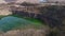 Quarry Abandoned Stone Open Pit Filled With Blue Water