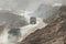 Quarry dumptruck working in a coal mine