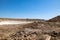 Quarry extraction porcelain clay(kaolin) and quartz sand in the open pit mine