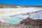 Quarry extraction porcelain clay(kaolin) and quartz sand in the open pit mine