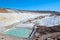 Quarry extraction porcelain claykaolin and quartz sand in the open pit mine