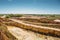 Quarry landscape, industrial minerals