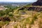 Quarry, vegetation and Porto Alegre cityview from Morro Santana