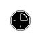 Quarter of an hour icon. Simple glyph, flat vector of time icons for ui and ux, website or mobile application