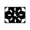 Quarter icon vector isolated on white background, Quarter sign , black time symbols
