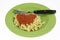 Quarter Inch Pasta And Sauce Green Plate Fork