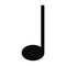 Quarter music note icon, simple style