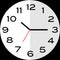 Quarter past 10 o`clock analog clock icon