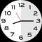 Quarter past 8 o`clock analog clock icon