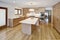 Quarter saw white oak residential kitchen cabinets.