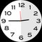 Quarter to 3 o`clock analog clock icon