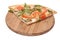 QUARTER VEGETARIAN RUCOLA PIZZA WOODEN BOARD