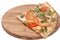 QUARTER VEGETARIAN RUCOLA PIZZA WOODEN BOARD