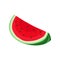 Quarter watermelon. Vector illustration on white background.