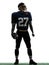 Quarterback american football player man standing silhouette