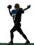 Quarterback american throwing football player man silhouette