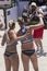 QUARTU S.E. , ITALY - June 7, 2014: European Beach Volleyball 2014 - women\'s tournament - Poetto beach - Sardinia