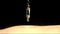 Quartz crystal pendulum dowsing over female belly