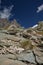 Quartz rock formations in the French Alps