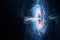 Quasar on a dark background. Elements of this image were furnished by NASA.