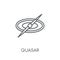 Quasar linear icon. Modern outline Quasar logo concept on white