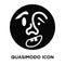 Quasimodo icon vector isolated on white background, logo concept