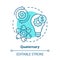 Quaternary blue concept icon. Knowledge sector idea thin line illustration. Information-based service. Research and