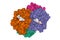 Quaternary structure of deoxy hemoglobin