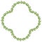 Quatrefoil Frame Green Leaf