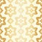 Quatrefoil and star golden seamless vector pattern background. Backdrop with historical foil motifs in shiny gold foil