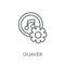 Quaver linear icon. Modern outline Quaver logo concept on white
