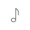 Quaver note line icon