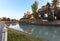 Quay and castle in Treviso in the evening