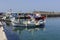 Quay of the city of Batsi Andros Island, Cyclades, Greece