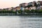 quay in Fatih district in Istanbul city in evening