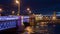 Quay a panorama in St. Petersburg at night