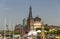 Quay of Rhine river in Dusseldorf, Germany