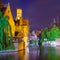 Quay of the Rosary in Bruges at night