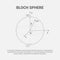 Qubit concept representation. Visualization of quantum bit, vector concept